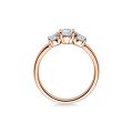Verlobungsring Rotgold 585 / 0,11 ct.