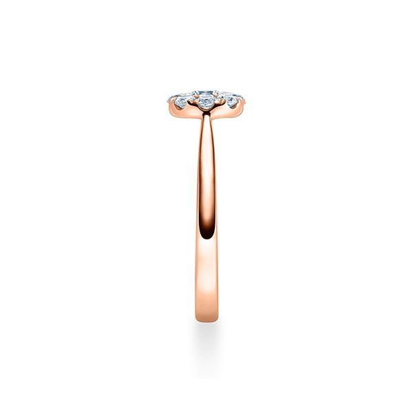 Verlobungsring / Rotgold 750 / 0,134 ct.