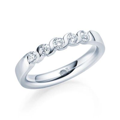Memoire-Ring Weißgold 585 / 0,35 ct. / tw,si