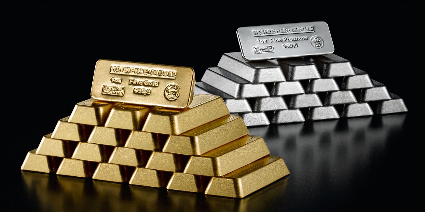 sargbarren aus gold und platin