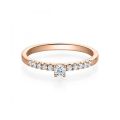 Verlobungsring Rotgold 750 / 0,28 ct. 