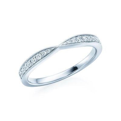 Memoire-Ring Weißgold 750 / 0,144 ct. / tw,vs