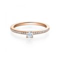Verlobungsring Rotgold 750 / 0,199 ct.