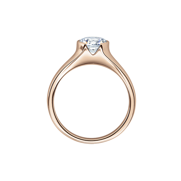 Verlobungsring / Rotgold 585 / 0,10 ct.