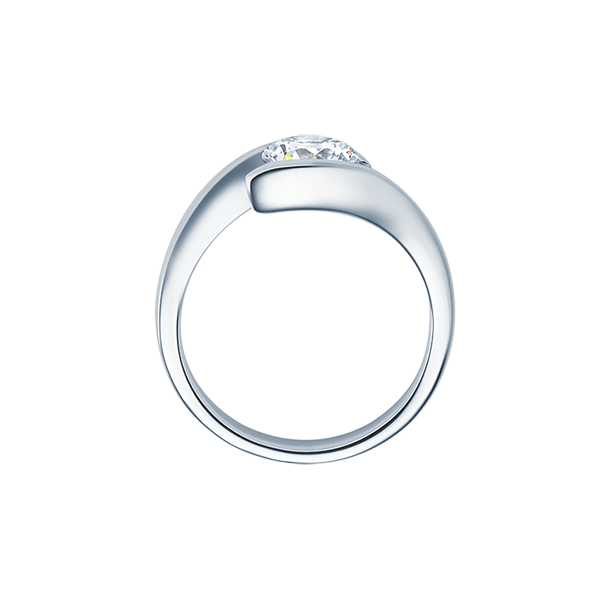 Verlobungsring / Weißgold 585 / 0,10 ct.