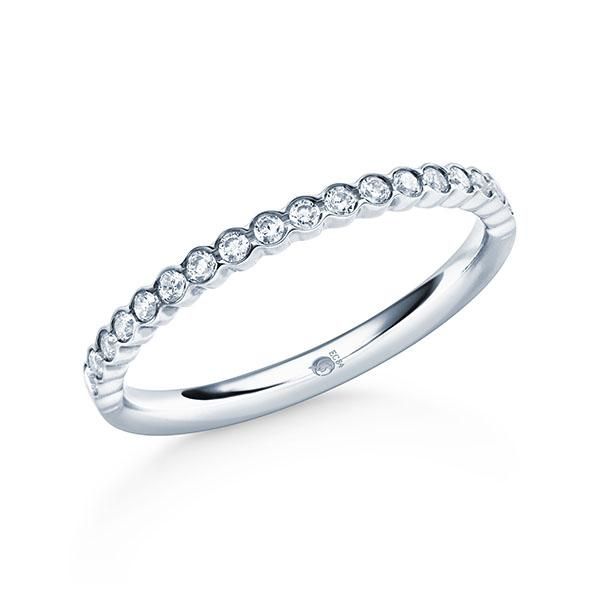 Memoire-Ring / Vorsteckring / Weißgold 585 / 0,18 ct.