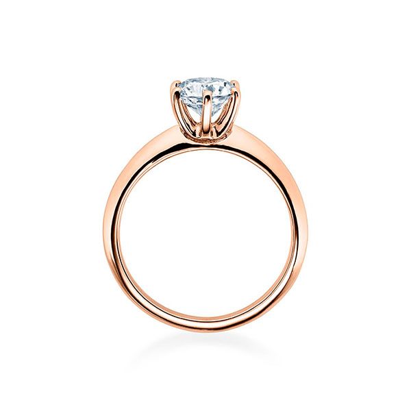 Verlobungsring / Rotgold 585 / 0,10 ct.