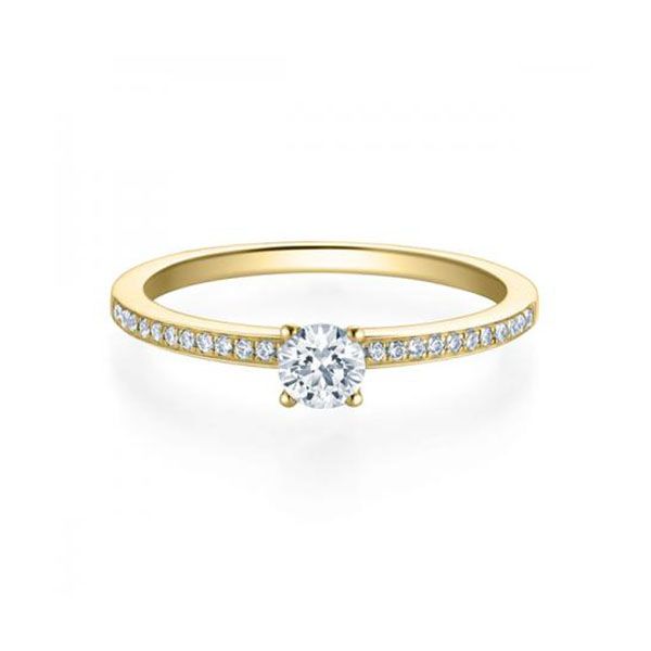 Verlobungsring Gelbgold 750 / 0,329 ct.