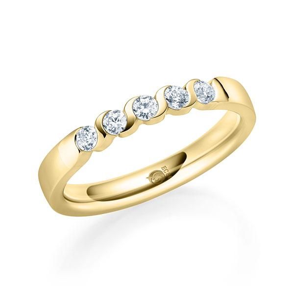 Memoire-Ring / Vorsteckring / Gelbgold 585 / 0,25 ct.