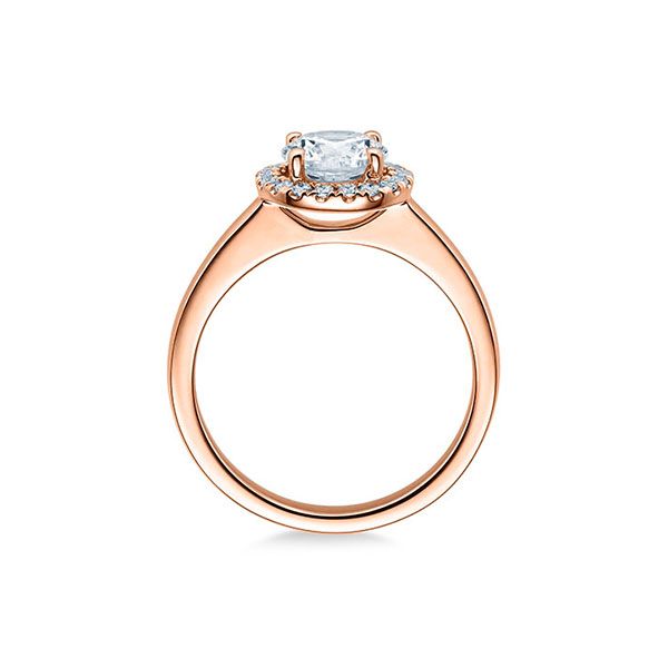 Verlobungsring / Rotgold 585 / 0,33 ct.