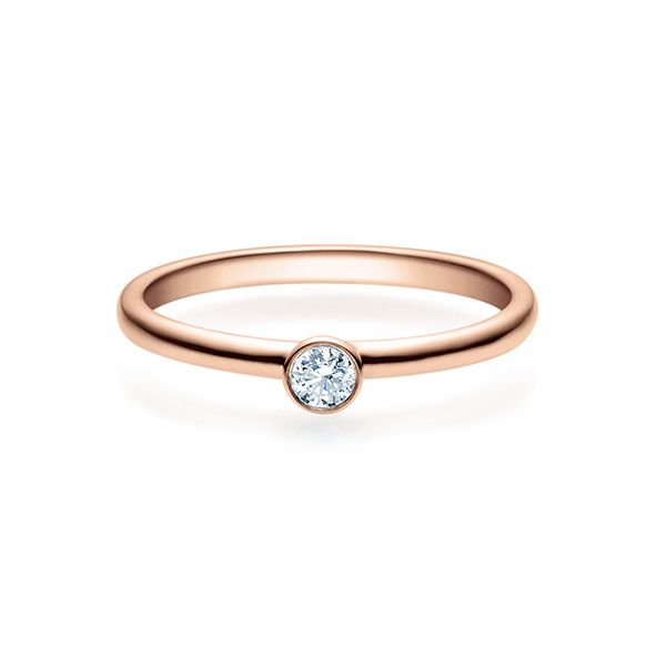 Verlobungsring / Rotgold 585 / 0,10 ct.