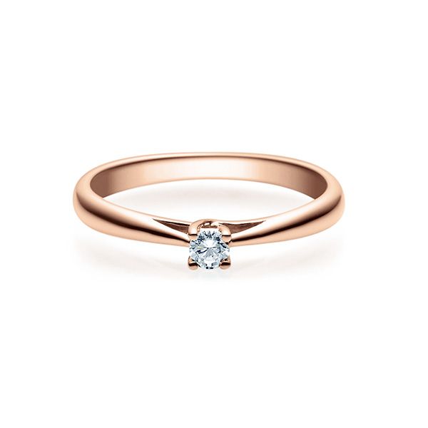 Verlobungsring / Rotgold 585 / 0,10 ct.