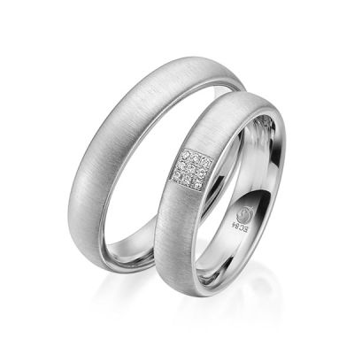 Trauringe / Eheringe Platin 600 / 0,045 ct. / tw,si