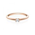 Verlobungsring Rotgold 585 / 0,10 ct.