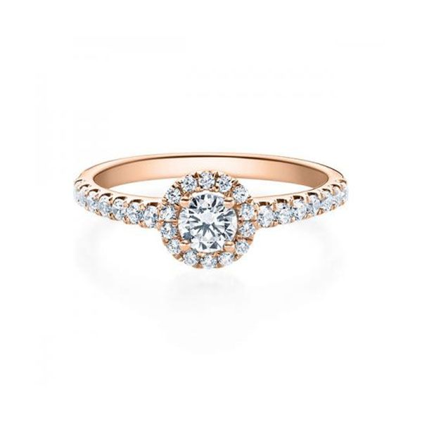 Verlobungsring / Rotgold 585 / 0,614 ct.