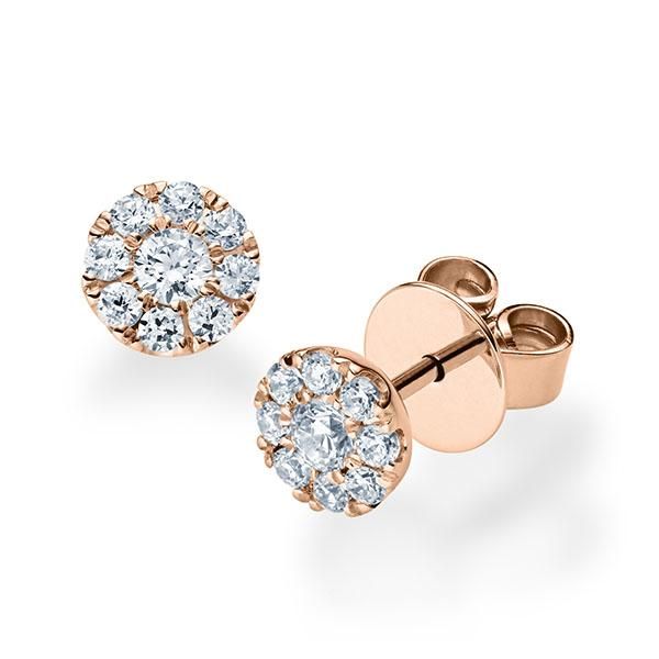 Ohrstecker Rotgold 750 / 0,40 ct.