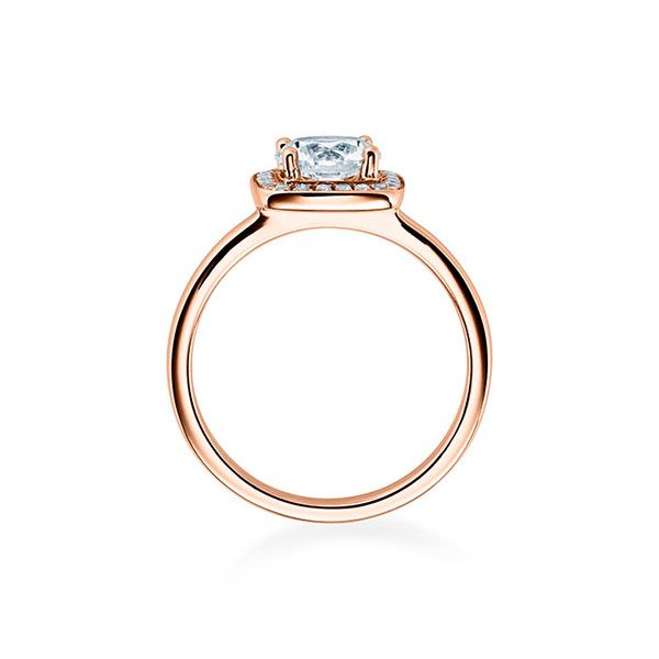 Verlobungsring / Rotgold 750 / 0,294 ct.
