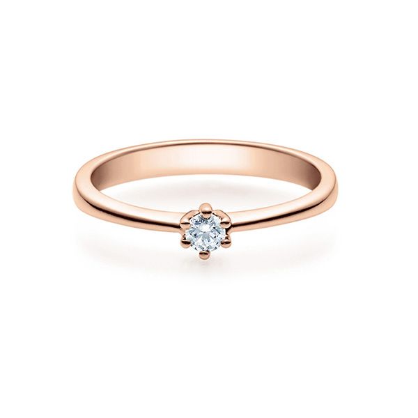 Verlobungsring Rotgold 585 / 0,10 ct. 