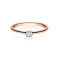 Verlobungsring Rotgold 585 / 0,10 ct.