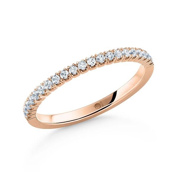Memoire-Ring / Vorsteckring / Rotgold 585 / 0,21 ct.