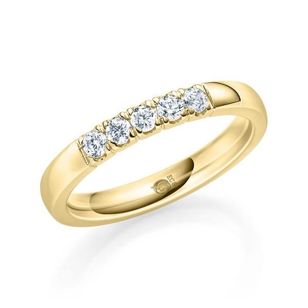 Memoire-Ring / Vorsteckring / Gelbgold 585 / 0,25 ct.