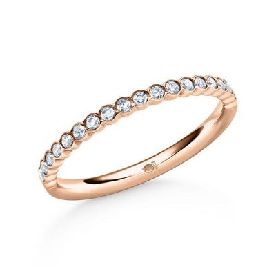 Memoire-Ring Rotgold 585 / 0,18 ct. / tw,si