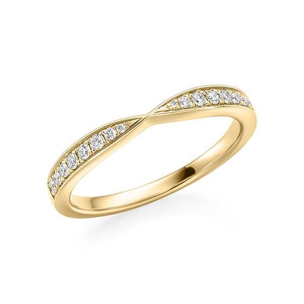 Memoire-Ring / Vorsteckring / Gelbgold 750 / 0,144 ct.