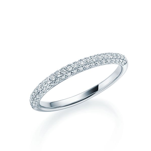 Memoire-Ring / Vorsteckring /Weißgold 750 / 0,28 ct.