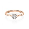 Verlobungsring Rotgold 750 / 0,134 ct.