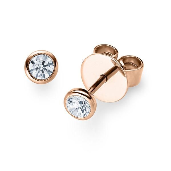 Ohrstecker Rotgold 585 / 0,20 ct.