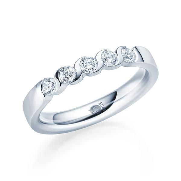 Memoire-Ring / Vorsteckring / Weißgold 585 / 0,35 ct.