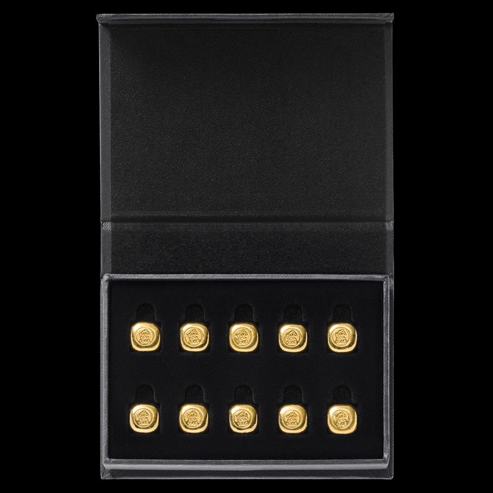 Gegossene Gold- und Silberbarren 10x10 Gramm Goldbarren