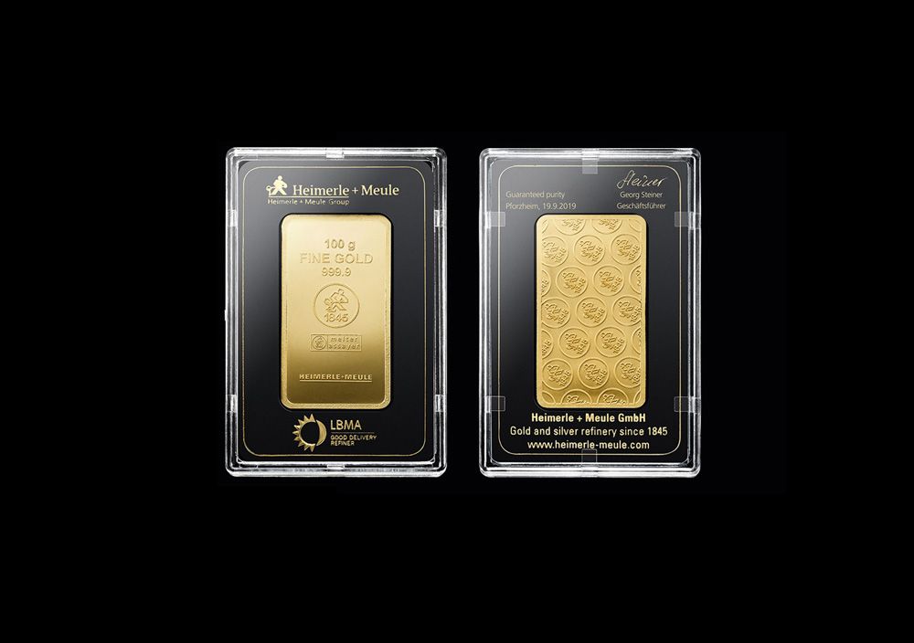 geprägte goldbarren
