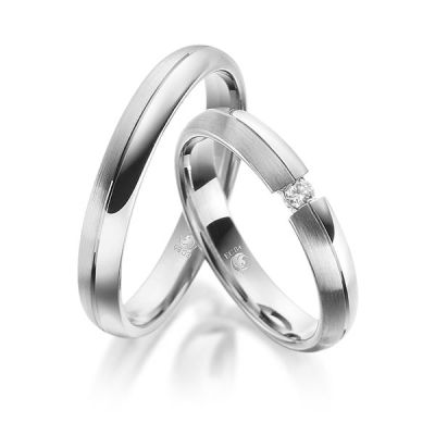 Trauringe / Eheringe Platin 600 / 0,05 ct. / tw,si