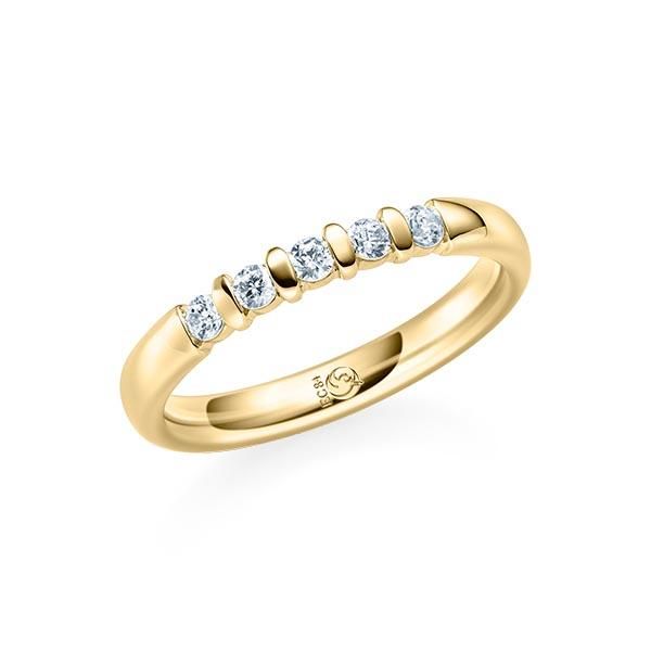Memoire-Ring / Vorsteckring / Gelbgold 585 / 0,25 ct.