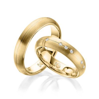 Trauringe / Eheringe Gelbgold 585 / 0,14 ct. / tw,si