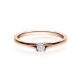 Verlobungsring Rotgold 585 / 0,10 ct.