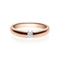 Verlobungsring Rotgold 585 / 0,10 ct.