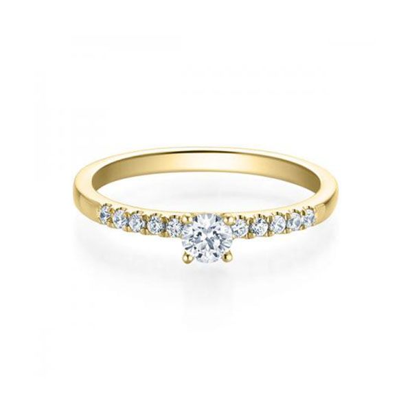 Verlobungsring / Gelbgold 750 / 0,33 ct.