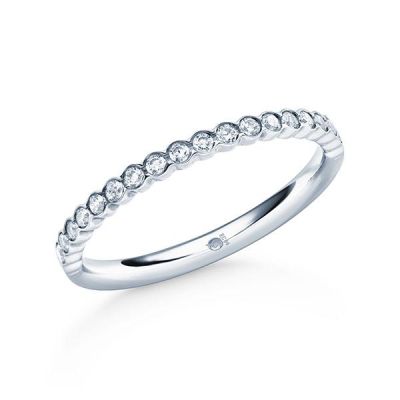 Memoire-Ring Weißgold 585 / 0,18 ct. / tw,si