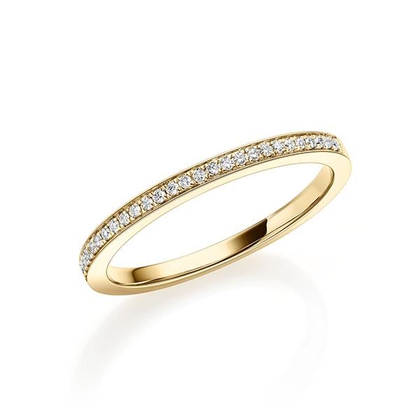 Memoire-Ring / Vorsteckring Gelbgold 750 / 0,09 ct.