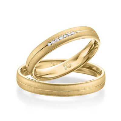 Trauringe / Eheringe Gelbgold 585 / 0,035 ct. / tw,si