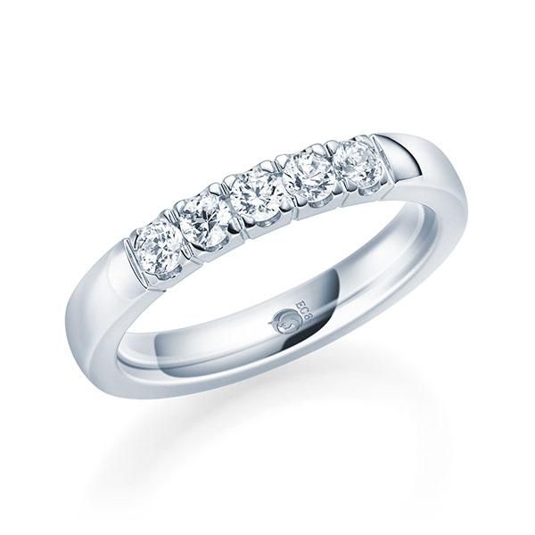 Memoire-Ring / Vorsteckring / Weißgold 585 / 0,35 ct.