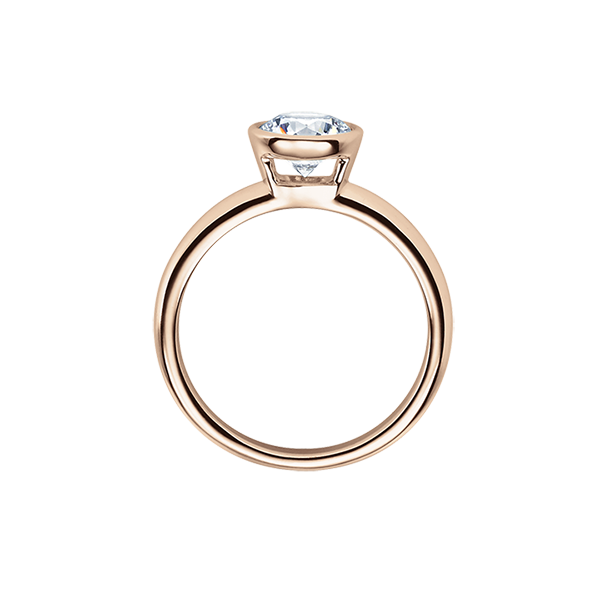 Verlobungsring / Rotgold 585 / 0,10 ct.