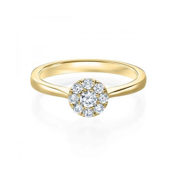 Verlobungsring / Gelbgold 750 / 0,26 ct.