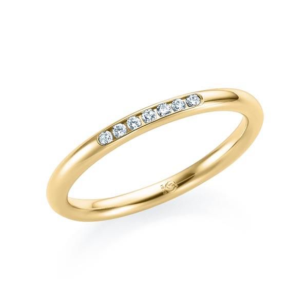 Memoire-Ring / Vorsteckring / Gelbgold 585 / 0,07 ct.