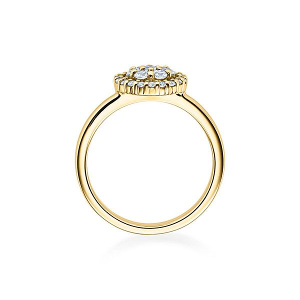 Verlobungsring / Gelbgold 750 / 0,247 ct.