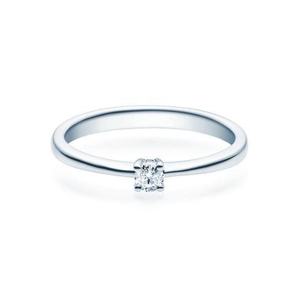 Verlobungsring / Weißgold 585 / 0,10 ct.
