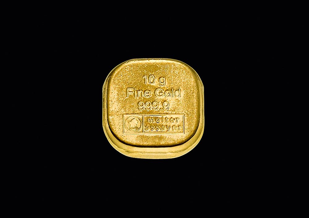 Gegossene Goldbarren