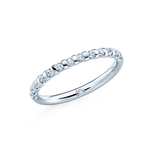 Memoire-Ring / Vorsteckring / Weißgold 585 / 0,26 ct.